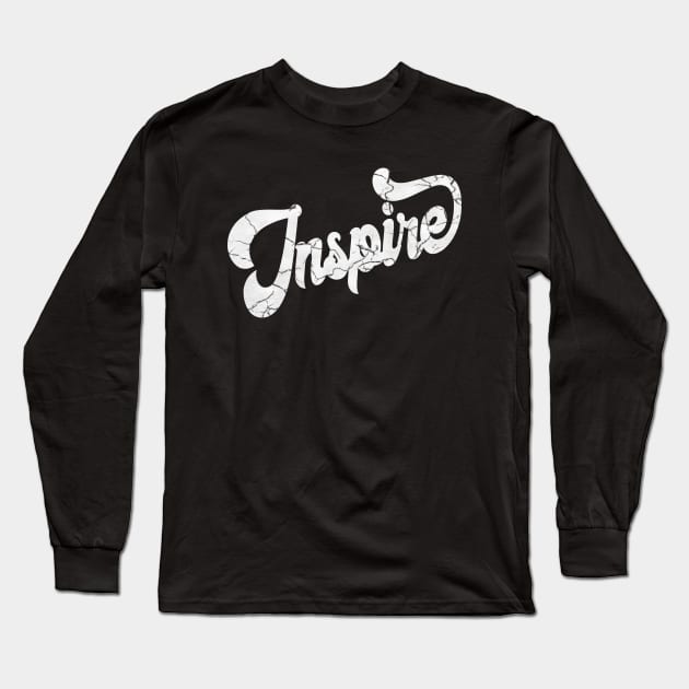 Retro Vintage Groovy Crack Textured Inspire Long Sleeve T-Shirt by Inspire Enclave